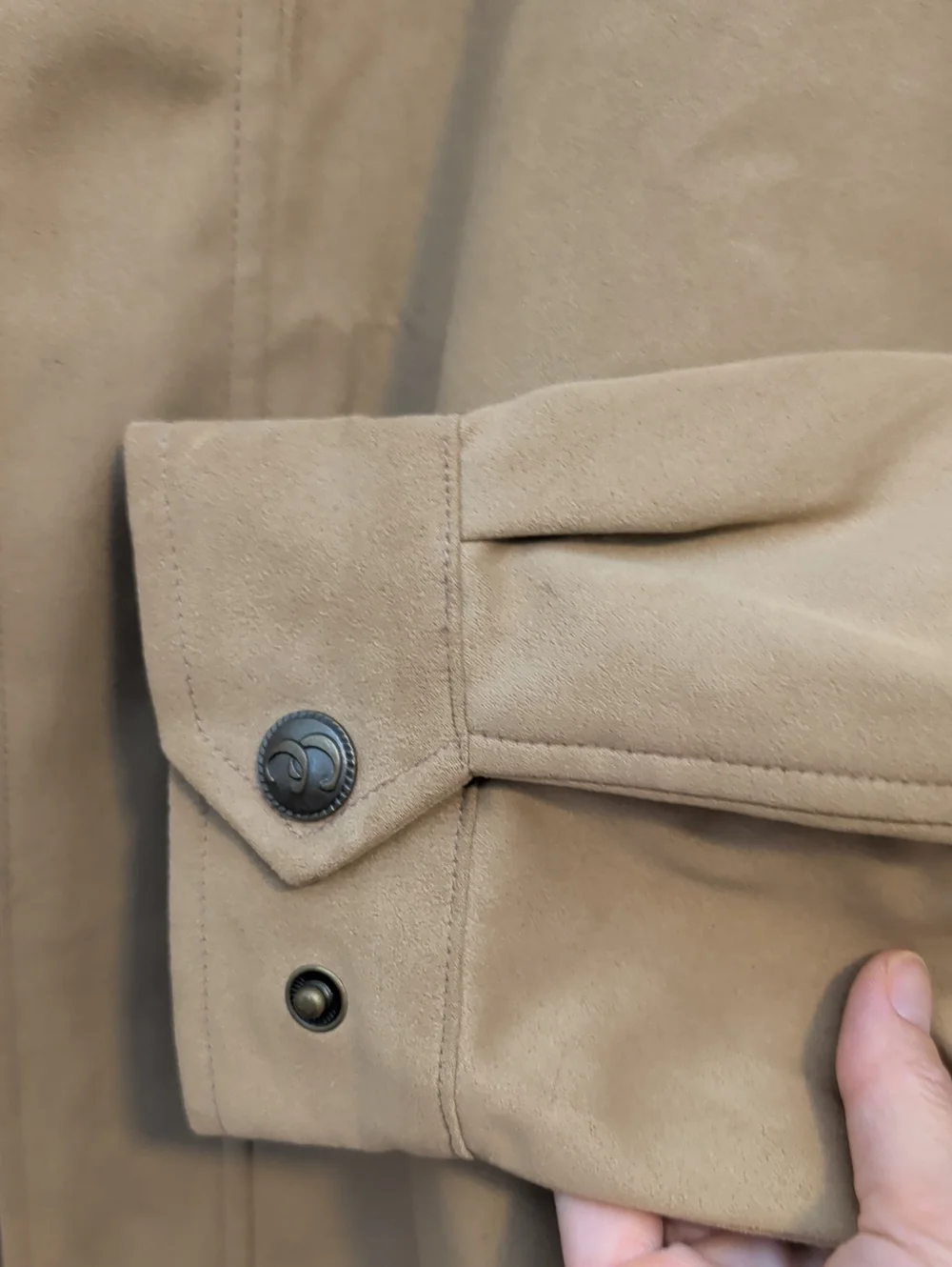Cripple Creek Faux Suede Bomber Jacket w/ Concealed Carry Pocket - Size Medium